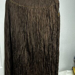 New with Tags Brown Silk Talbots Skirt in a size 22w.